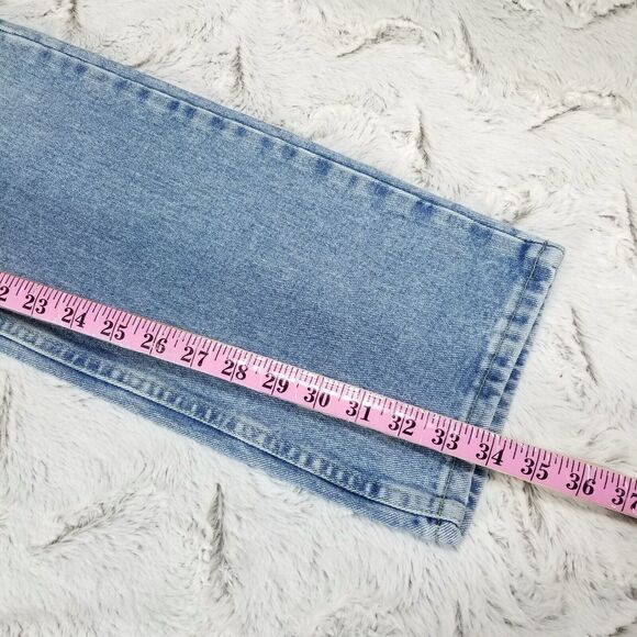 Wrangler Jeans Mens 33x34 Blue Regular Fit Straight Light Wash American Denim - Picture 6 of 13